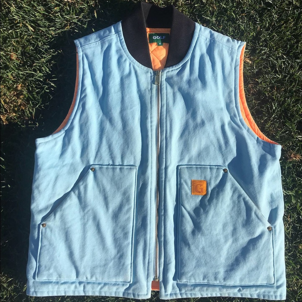 Golf Baby Blue Work Vest, Size Medium, no flaws!